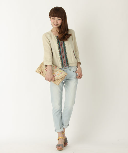 Another Edition（アナザーエディション）の「AE[S]JQ TAPE BLSN（ブルゾン・レディース・ホワイト/ベージュ/オリーブ・SMALL/MEDIUM）」の19枚目の写真