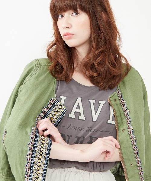 Another Edition（アナザーエディション）の「AE[S]JQ TAPE BLSN（ブルゾン・レディース・ホワイト/ベージュ/オリーブ・SMALL/MEDIUM）」の21枚目の写真