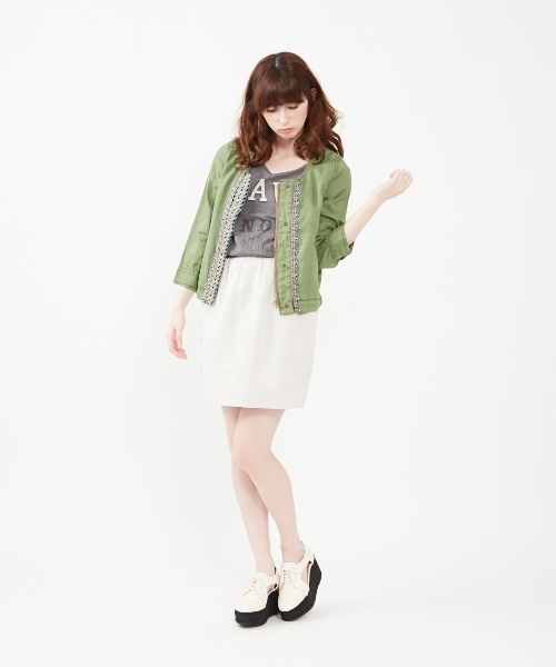 Another Edition（アナザーエディション）の「AE[S]JQ TAPE BLSN（ブルゾン・レディース・ホワイト/ベージュ/オリーブ・SMALL/MEDIUM）」の22枚目の写真