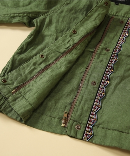 Another Edition（アナザーエディション）の「AE[S]JQ TAPE BLSN（ブルゾン・レディース・ホワイト/ベージュ/オリーブ・SMALL/MEDIUM）」の5枚目の写真