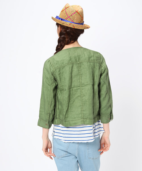 Another Edition（アナザーエディション）の「AE[S]JQ TAPE BLSN（ブルゾン・レディース・ホワイト/ベージュ/オリーブ・SMALL/MEDIUM）」の12枚目の写真