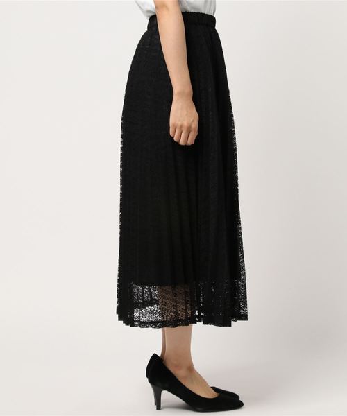 AMERICAN HOLIC（アメリカンホリック）の「・レースロングプリーツスカート（スカート・レディース・ベージュ/グリーン/ネイビー/ブラック・FREE）」の7枚目の写真