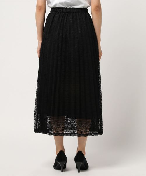 AMERICAN HOLIC（アメリカンホリック）の「・レースロングプリーツスカート（スカート・レディース・ベージュ/グリーン/ネイビー/ブラック・FREE）」の8枚目の写真