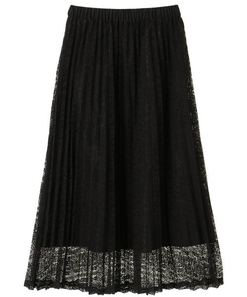 AMERICAN HOLIC（アメリカンホリック）の「・レースロングプリーツスカート（スカート・レディース・ベージュ/グリーン/ネイビー/ブラック・FREE）」の9枚目の写真