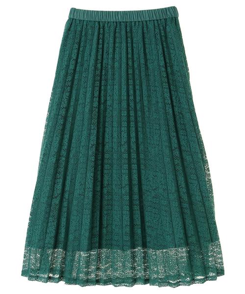 AMERICAN HOLIC（アメリカンホリック）の「・レースロングプリーツスカート（スカート・レディース・ベージュ/グリーン/ネイビー/ブラック・FREE）」の11枚目の写真