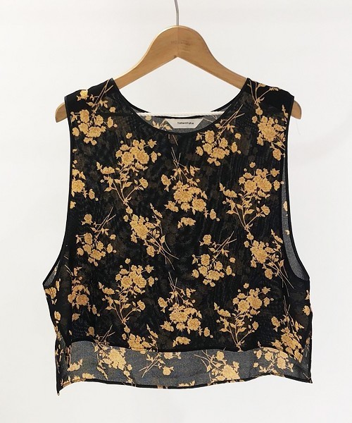 TODAYFUL（トゥデイフル）の「フラワータンクトップ（タンクトップ・レディース・ホワイト/ブラック・FREE）」の8枚目の写真
