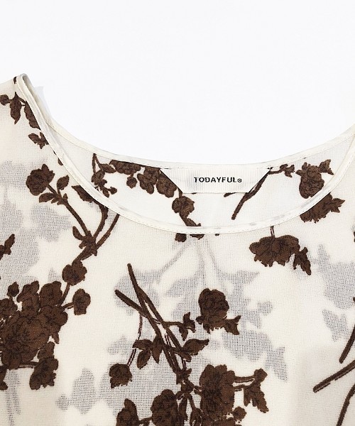 TODAYFUL（トゥデイフル）の「フラワータンクトップ（タンクトップ・レディース・ホワイト/ブラック・FREE）」の12枚目の写真