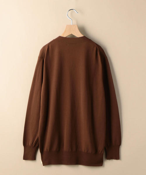 BEAUTY&YOUTH UNITED ARROWS（ビューティーアンドユースユナイテッドアローズ）の「BY コットンレーヨンVネックカーディガン o（カーディガン/ボレロ・レディース・ベージュ/ロイヤルブルー/ブラウン・FREE）」の4枚目の写真