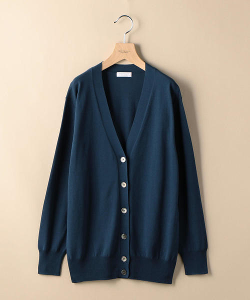 BEAUTY&YOUTH UNITED ARROWS（ビューティーアンドユースユナイテッドアローズ）の「BY コットンレーヨンVネックカーディガン o（カーディガン/ボレロ・レディース・ベージュ/ロイヤルブルー/ブラウン・FREE）」の12枚目の写真