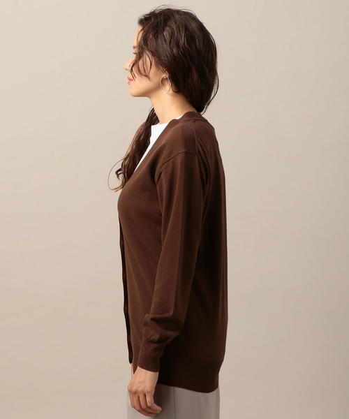 BEAUTY&YOUTH UNITED ARROWS（ビューティーアンドユースユナイテッドアローズ）の「BY コットンレーヨンVネックカーディガン o（カーディガン/ボレロ・レディース・ベージュ/ロイヤルブルー/ブラウン・FREE）」の7枚目の写真