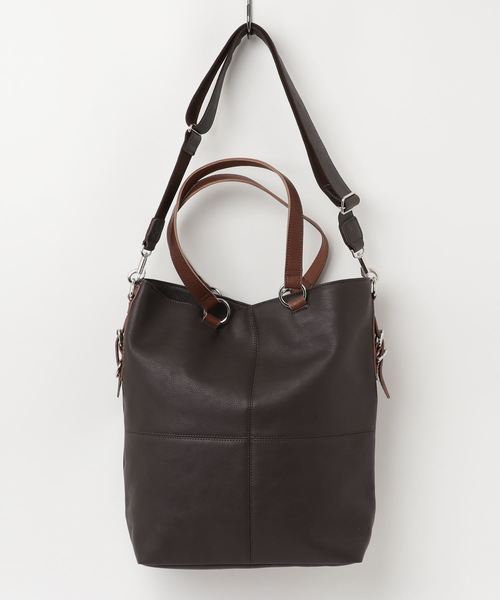 Butler Verner Sails(バトラーヴァーナーセイルス)の「【Butler Verner Sails】シュリンクレザー2WAYトートショルダー(ショルダーバッグ・メンズ・ブラック/ブラウン/ネイビー・FREE)」の3枚目の写真