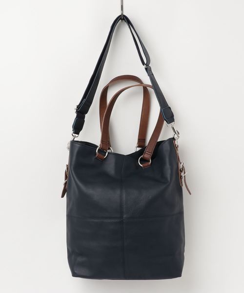 Butler Verner Sails(バトラーヴァーナーセイルス)の「【Butler Verner Sails】シュリンクレザー2WAYトートショルダー(ショルダーバッグ・メンズ・ブラック/ブラウン/ネイビー・FREE)」の4枚目の写真