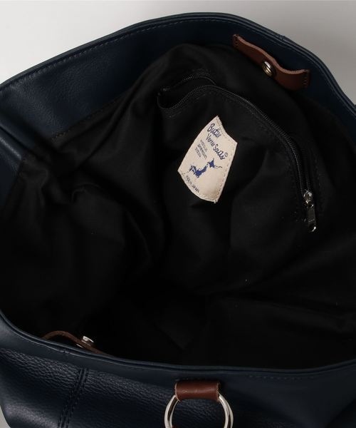 Butler Verner Sails(バトラーヴァーナーセイルス)の「【Butler Verner Sails】シュリンクレザー2WAYトートショルダー(ショルダーバッグ・メンズ・ブラック/ブラウン/ネイビー・FREE)」の6枚目の写真
