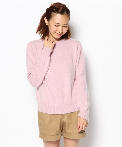 CIAOPANIC（チャオパニック）の「【Ciaopanic】ミンク加工プルオーバー（ニット/セーター・レディース・サックスブルー/オフホワイト/ピンク/ブラック/グリーン・FREE）」の7枚目の写真