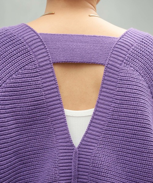 CIAOPANIC（チャオパニック）の「ニットボレロ/カーディガン（カーディガン/ボレロ・レディース・ベージュ/パープル・FREE）」の5枚目の写真