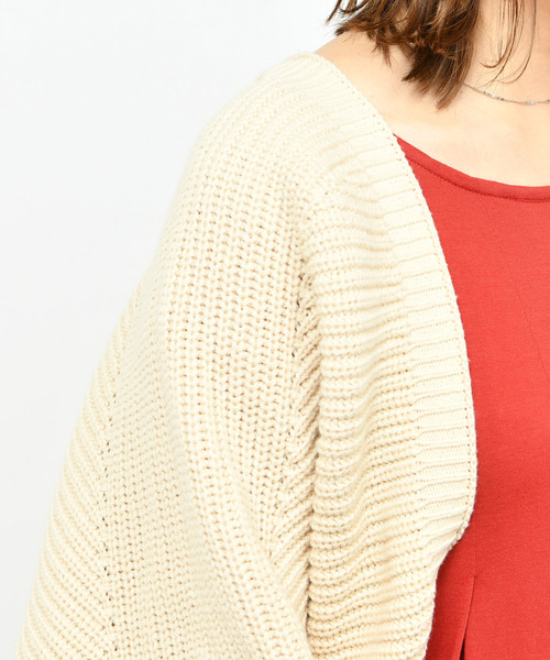 CIAOPANIC（チャオパニック）の「ニットボレロ/カーディガン（カーディガン/ボレロ・レディース・ベージュ/パープル・FREE）」の22枚目の写真