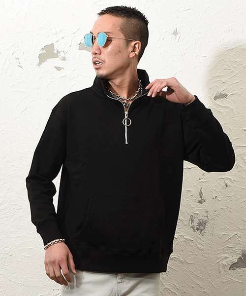 JOKER(ジョーカー)の「スタンドハーフZIP(パーカー・メンズ・ブラック/レッド/杢グレー・M/L)」の2枚目の写真