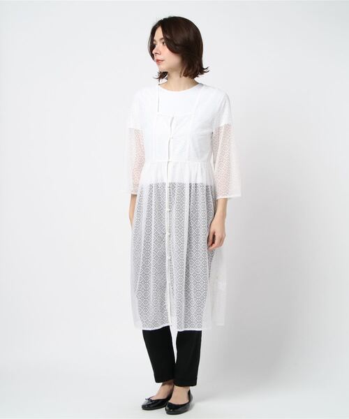 セール ラッセルレースミモレ丈ガウンシャツワンピース シャツワンピース Styleblock スタイルブロック のファッション通販 Zozotown