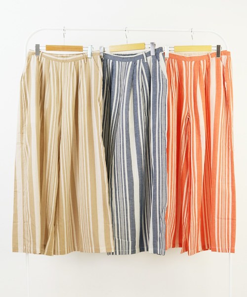 reca（レカ）の「ストライプワイドタックパンツ（その他パンツ・レディース・ベージュ/レッド/ブルー・M）」の16枚目の写真