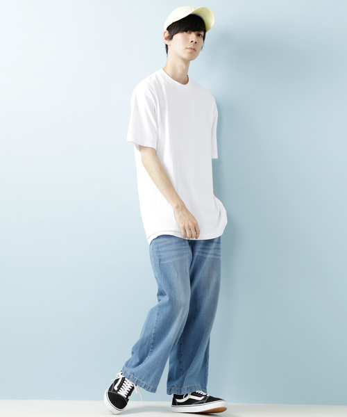 LOS ANGELES APPAREL(ロサンゼルスアパレル)の「Los Angeles Apparel(ロサンゼルスアパレル)ヘビージャージー BIG T ビッグシルエット カットソー Tシャツ 6.5oz GD SSTee(Tシャツ/カットソー・メンズ・ホワイト/ブラック/ネイビー/オフホワイト/オレンジ・S/M/L/XL)」の11枚目の写真