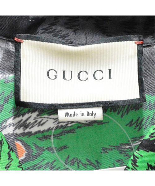 GUCCI ブラック シルクブラウス 半袖 楽天市場】GUCCI グッチ ブラウス シルク グレー ブラック