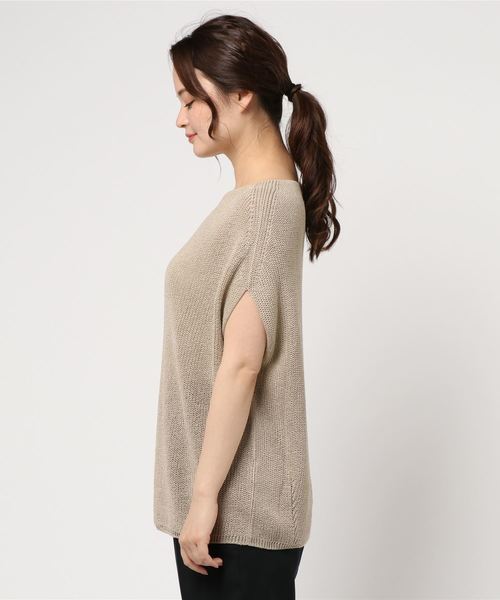 DouDou（ドゥドゥ）の「畦ゆるフレンチプルオーバー（ニット/セーター・レディース・ブラウン/ベージュ/ホワイト系その他・FREE）」の5枚目の写真