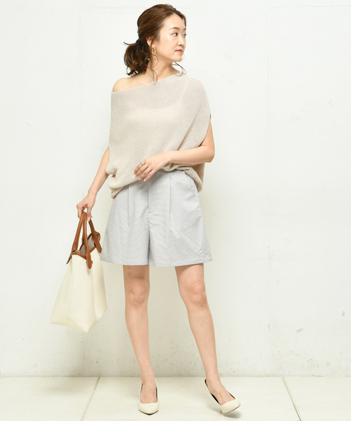 DouDou（ドゥドゥ）の「畦ゆるフレンチプルオーバー（ニット/セーター・レディース・ブラウン/ベージュ/ホワイト系その他・FREE）」の20枚目の写真