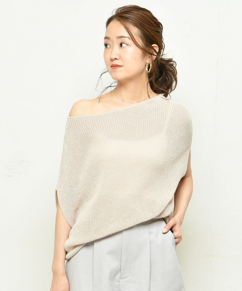 DouDou（ドゥドゥ）の「畦ゆるフレンチプルオーバー（ニット/セーター・レディース・ブラウン/ベージュ/ホワイト系その他・FREE）」の15枚目の写真