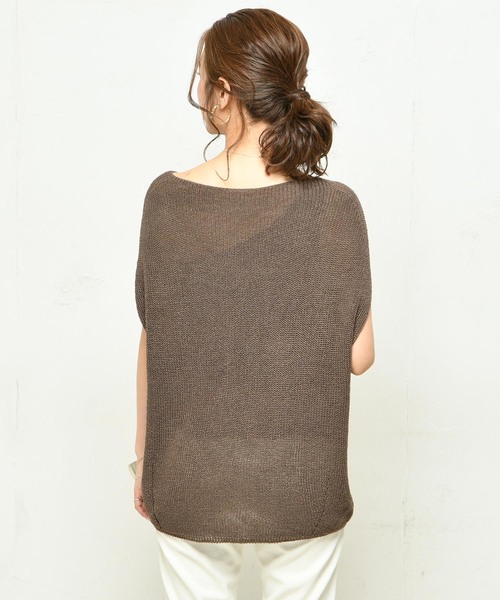 DouDou（ドゥドゥ）の「畦ゆるフレンチプルオーバー（ニット/セーター・レディース・ブラウン/ベージュ/ホワイト系その他・FREE）」の13枚目の写真