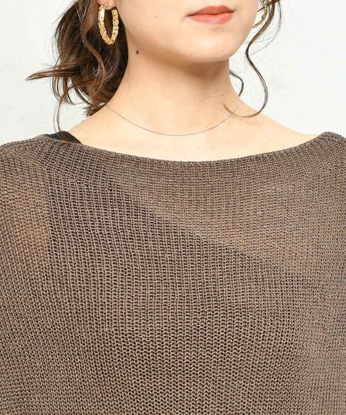 DouDou（ドゥドゥ）の「畦ゆるフレンチプルオーバー（ニット/セーター・レディース・ブラウン/ベージュ/ホワイト系その他・FREE）」の9枚目の写真
