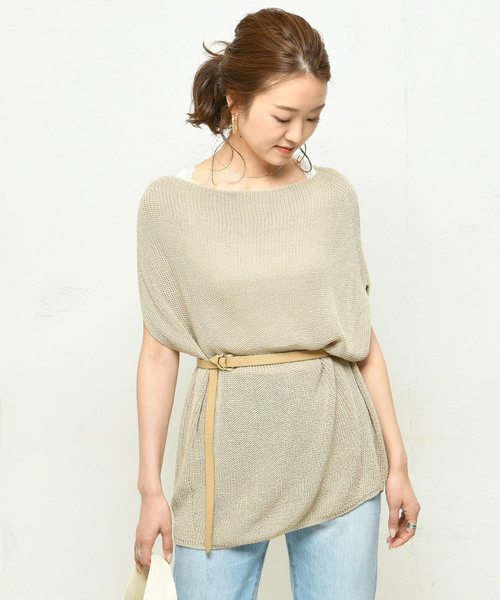 DouDou（ドゥドゥ）の「畦ゆるフレンチプルオーバー（ニット/セーター・レディース・ブラウン/ベージュ/ホワイト系その他・FREE）」の17枚目の写真