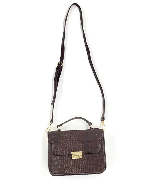 archives（アルシーヴ）の「クロコアコーディオンショルダー（ショルダーバッグ・レディース・ブラック/ブラウン・MEDIUM）」の11枚目の写真