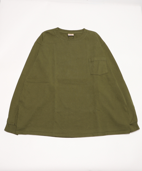 Goodwear(Since1983)（グッドウェア）の「【MADE IN USA】L/S POCKET TEE BIG  /ロングスリーブポケットＴビッグ（Tシャツ/カットソー・メンズ・ホワイト/チャコールグレー/ブラック/パープル/ネイビー/ブラウン/ベージュ系その他/レッド/ダークオリーブ/グリーン/マスタード/ブラック系その他/ナチュラル/ボルドー/カーキブラウン/アーミー/オレンジ系その他/ブルー系その他/ヘザーグレー/クリーム/パープル系その他/オレンジ系/ワイン系/グレー系その他/ピンク系その他/オリーブ/イエロー系その他2/ベージュ系その他2/グレー系その他3/グリーン系その他2・XX-LARGE）」の14枚目の写真