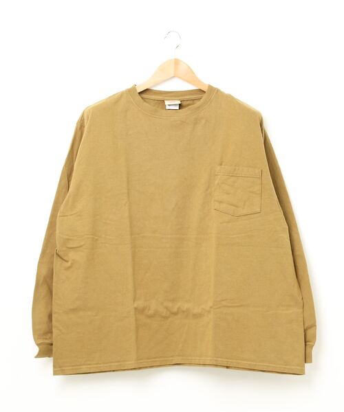 Goodwear(Since1983)（グッドウェア）の「【MADE IN USA】L/S POCKET TEE BIG  /ロングスリーブポケットＴビッグ（Tシャツ/カットソー・メンズ・ホワイト/チャコールグレー/ブラック/パープル/ネイビー/ブラウン/ベージュ系その他/レッド/ダークオリーブ/グリーン/マスタード/ブラック系その他/ナチュラル/ボルドー/カーキブラウン/アーミー/オレンジ系その他/ブルー系その他/ヘザーグレー/クリーム/パープル系その他/オレンジ系/ワイン系/グレー系その他/ピンク系その他/オリーブ/イエロー系その他2/ベージュ系その他2/グレー系その他3/グリーン系その他2・XX-LARGE）」の9枚目の写真