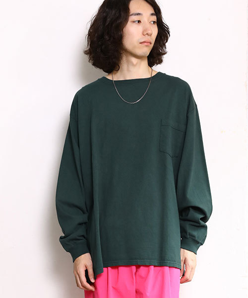 Goodwear(Since1983)（グッドウェア）の「【MADE IN USA】L/S POCKET TEE BIG  /ロングスリーブポケットＴビッグ（Tシャツ/カットソー・メンズ・ホワイト/チャコールグレー/ブラック/パープル/ネイビー/ブラウン/ベージュ系その他/レッド/ダークオリーブ/グリーン/マスタード/ブラック系その他/ナチュラル/ボルドー/カーキブラウン/アーミー/オレンジ系その他/ブルー系その他/ヘザーグレー/クリーム/パープル系その他/オレンジ系/ワイン系/グレー系その他/ピンク系その他/オリーブ/イエロー系その他2/ベージュ系その他2/グレー系その他3/グリーン系その他2・XX-LARGE）」の16枚目の写真
