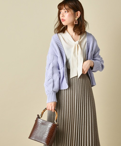 natural couture（ナチュラルクチュール）の「プチプラ2WAYボータイブラウス（シャツ/ブラウス・レディース・ベージュ/ブラウン/オフホワイト/その他1/その他2・FREE）」の2枚目の写真