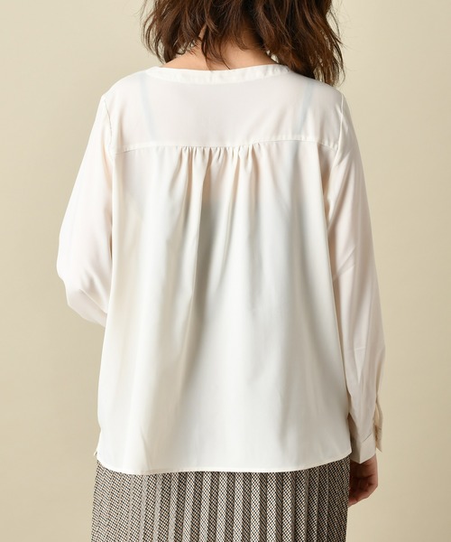 natural couture（ナチュラルクチュール）の「プチプラ2WAYボータイブラウス（シャツ/ブラウス・レディース・ベージュ/ブラウン/オフホワイト/その他1/その他2・FREE）」の9枚目の写真