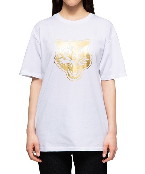 Onitsuka Tiger（オニツカタイガー）の「TEE（Tシャツ/カットソー・レディース・ブラック×シルバー/ブラック×ゴールド/ホワイト×ゴールド/ホワイト×シルバー・S/M/L/XL）」の3枚目の写真