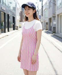 TCSS（ティーシーエスエス）の「DR1901W / 2020NEW TCSS ティーシーエスエス レトロストライプパターン膝上ショートワンピース（ワンピース）」