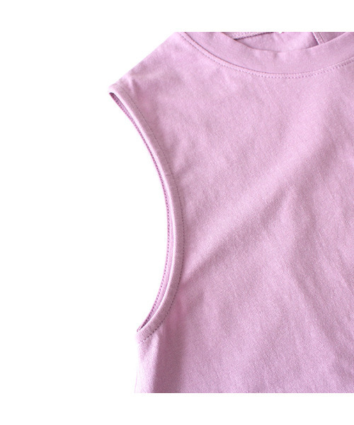 MODE ROBE（モードローブ）の「フレアノースリーブトップス（タンクトップ・レディース・ホワイト/ブラック/ベージュ/パープル・FREE）」の10枚目の写真