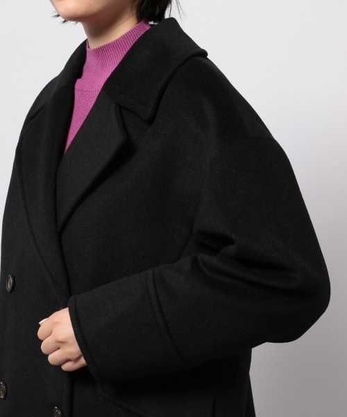 PAGEBOY（ページボーイ）の「ウールコクーンチェスターコート（チェスターコート・レディース・ブラック/モカ/グレイッシュベージュ/バイオレット・SMALL/MEDIUM）」の21枚目の写真