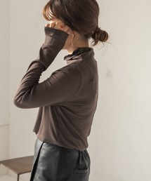 CAPRICIEUX LE'MAGE | ラウンドソフトリブハイネックTシャツ(Tシャツ/カットソー)