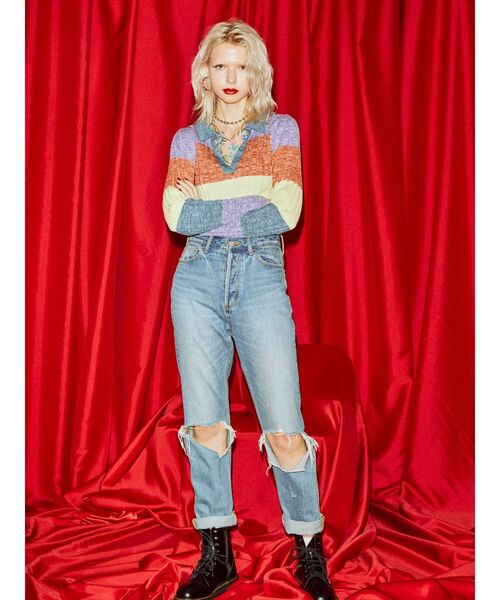 jouetie（ジュエティ）の「ベーシックスキッパーニット（ニット/セーター・レディース・ブラック/パープル/ピンク/グリーン・MEDIUM）」の11枚目の写真