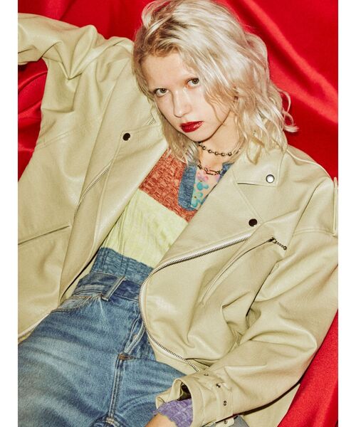 jouetie（ジュエティ）の「ベーシックスキッパーニット（ニット/セーター・レディース・ブラック/パープル/ピンク/グリーン・MEDIUM）」の17枚目の写真