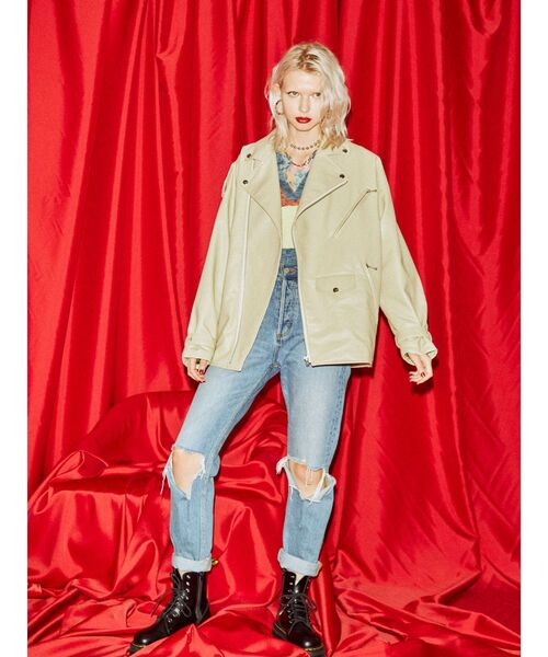 jouetie（ジュエティ）の「ベーシックスキッパーニット（ニット/セーター・レディース・ブラック/パープル/ピンク/グリーン・MEDIUM）」の5枚目の写真