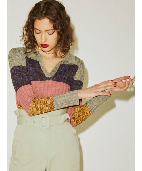 jouetie（ジュエティ）の「ベーシックスキッパーニット（ニット/セーター・レディース・ブラック/パープル/ピンク/グリーン・MEDIUM）」の12枚目の写真