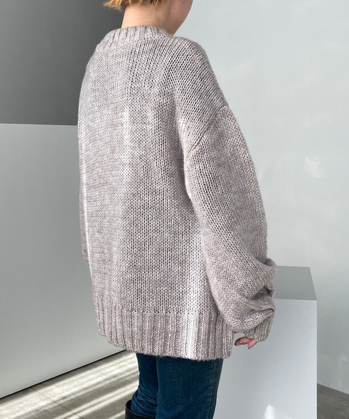 c.u.l(シーユーエル)の「【c.u.l】モヘアタッチ ニットプルオーバー culz9(ニット/セーター・レディース・グリーン/グレイッシュベージュ・FREE)」の8枚目の写真