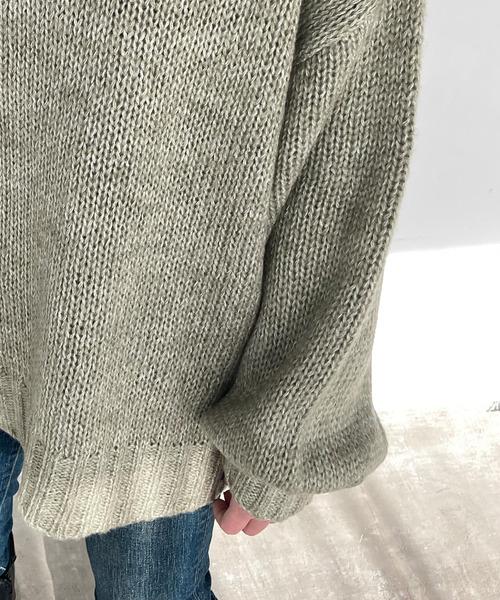 c.u.l(シーユーエル)の「【c.u.l】モヘアタッチ ニットプルオーバー culz9(ニット/セーター・レディース・グリーン/グレイッシュベージュ・FREE)」の7枚目の写真