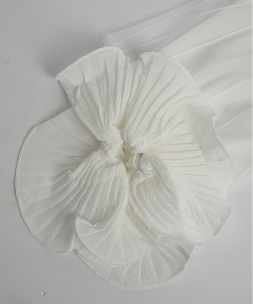 La-gemme(ラジェム)の「ボリュームレース袖スタンドカラートップス(シャツ/ブラウス・レディース・ホワイト/ブラック/ピンク/カーキブラウン・M/L)」の10枚目の写真