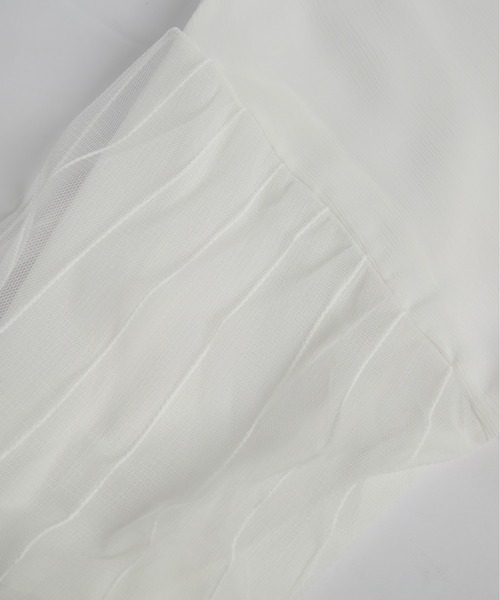 La-gemme(ラジェム)の「ボリュームレース袖スタンドカラートップス(シャツ/ブラウス・レディース・ホワイト/ブラック/ピンク/カーキブラウン・M/L)」の7枚目の写真